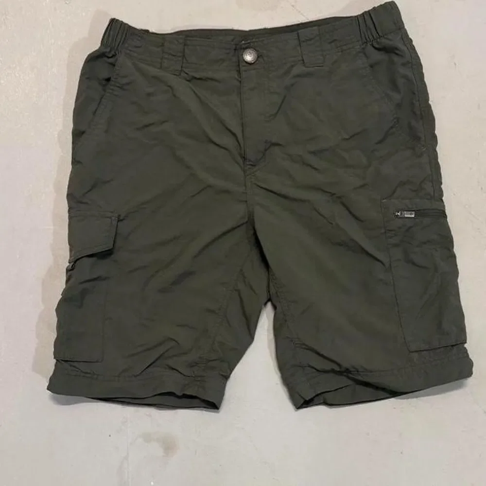 Columbia-sportswear Men's Green and Khaki Shorts